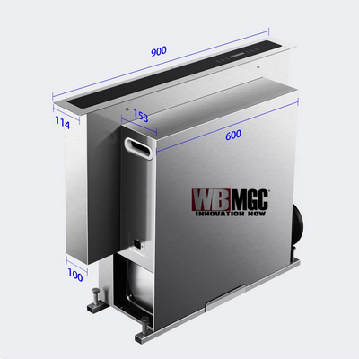 （原创）整体304不锈钢升降烟机